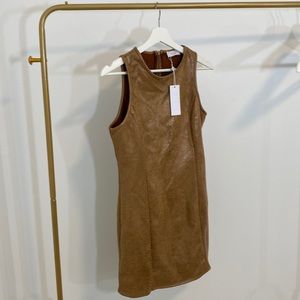 Brown Midi Faux Croc dress!